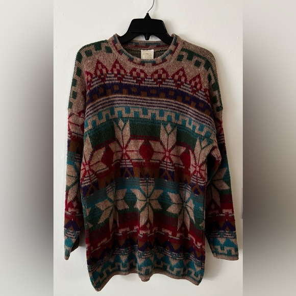 needles and yarn Sweaters - Needles & Yarn colorful crewneck Nordic Fair Isle vintage 90s sweater